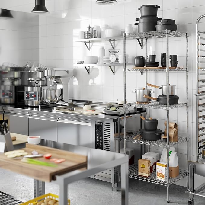 21" Deep x 24" Wide x 74" Height Wire Shelving Kit | 5-Tier | NSF Commercial - Image 6