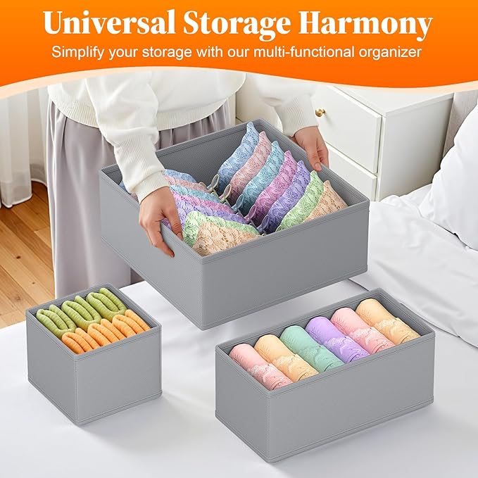 Drawer Organizer Clothes, 16 Pack Drawer Organizers and Underwear Organizer - Image 2