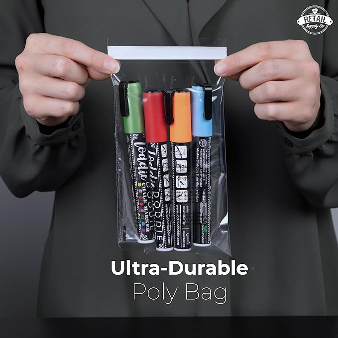 Poly Bags 4x6" - Resealable Poly Bags 4x6 - 200 Pack - Clear Poly Bags - 4x6 - Image 3