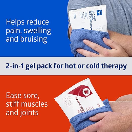 Medline Accu-Therm Reusable Hot/Cold Gel Packs, 5” x 10”, Soft & Flexible - Image 2