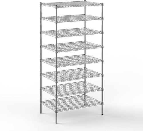 24" Deep x 36" Wide x 74" Height Wire Shelving Kit | 8-Tier | NSF Commercial by Regal+Altair