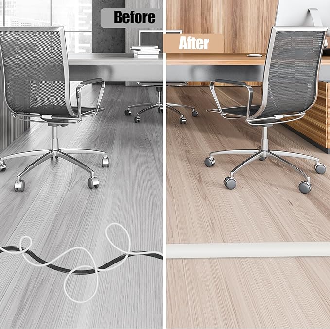 Floor Cord Cover Cable Cavity Self Adhesive Cord Hider Floor 10FT Floor Cable - Image 4