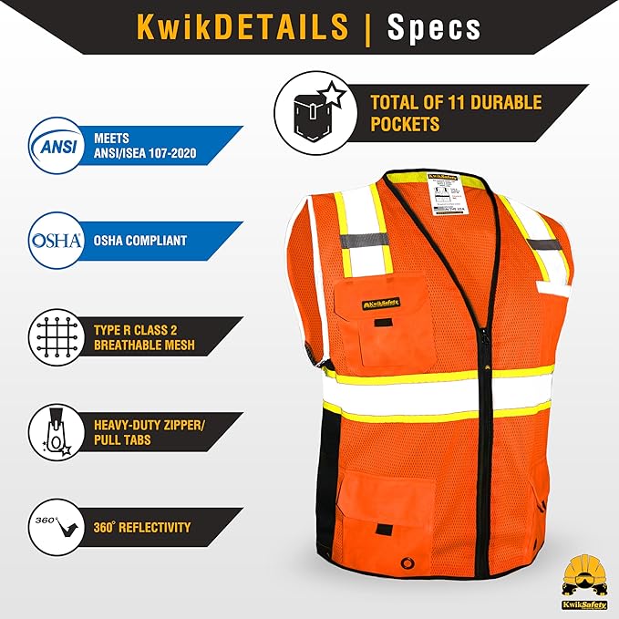 KwikSafety - Charlotte, NC - BIG KAHUNA Safety Vest Class 2 ANSI OSHA - Image 5