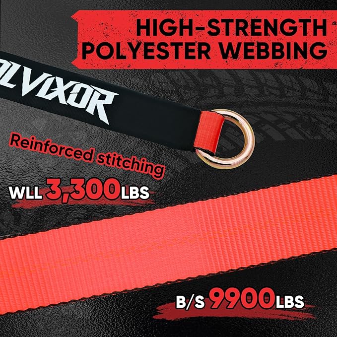 4 Pack Car Tie Down Straps for Trailers 2" x 96" - Image 4