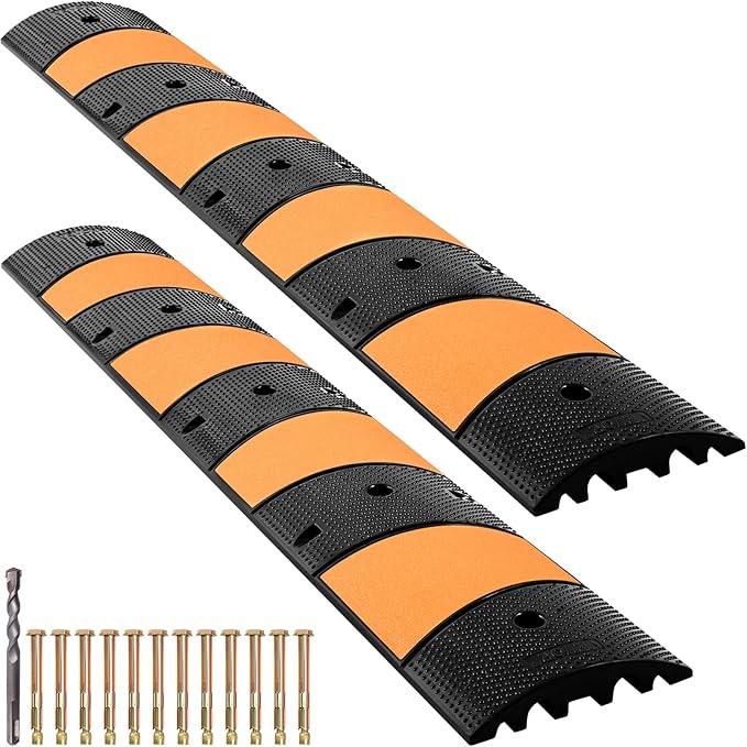 VEVOR Rubber Speed Bump - 6 FT Heavy Duty 22 by VEVOR