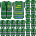 BeautyWill Custom Logo 10/20 Pack Safety Vest Class2 High Visibility Vest by BeautyWill