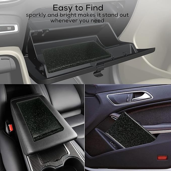 Car Registration and Insurance Holder, Leather Magnetic Shut Vehicle Glove Box - Image 6