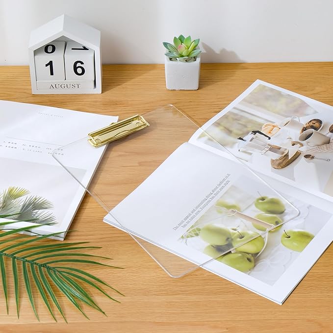 JIARI 2 Pack Clear Acrylic Office Clipboard A4 Letter Size 8.6" x 12.2" - Image 3