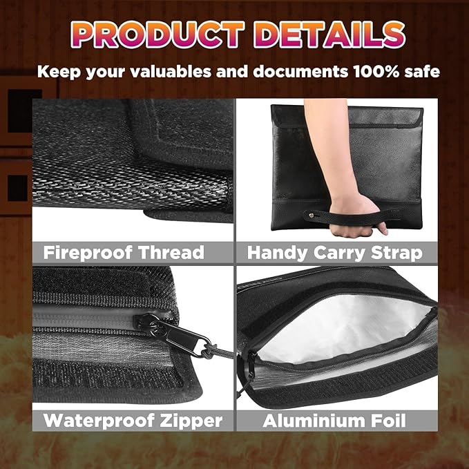 Fireproof Bag for Cash & Documents - Image 4