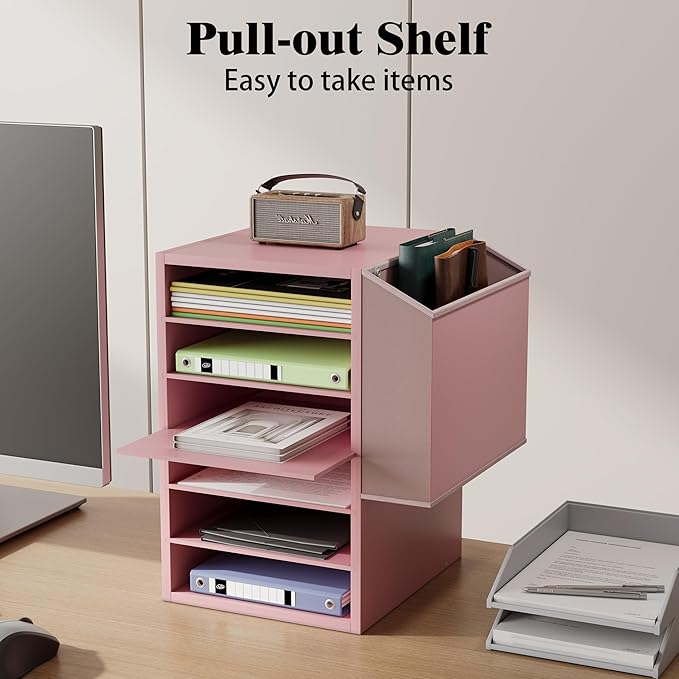 6 Tier Adjustable Countertop Mail Sorter, Mailboxes - Image 3