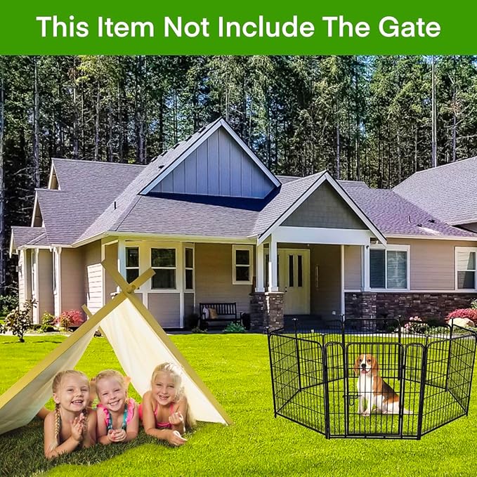 ADAVIN 48 in Garden Fence without Gate, 8 Panels Total 17.7 Ft, Dog Fence - Image 6