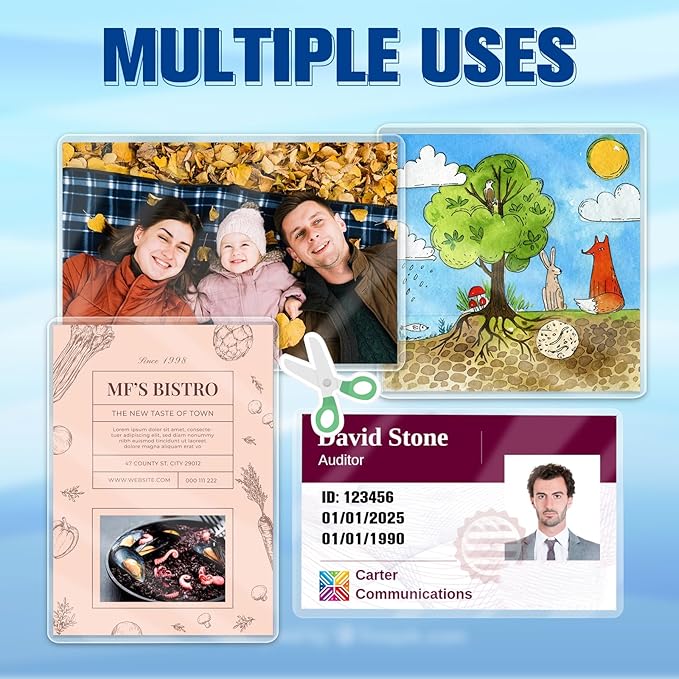 200 Pack 5mil 3“x5" Thermal Laminating Pouches Badge Laminate Pouches Clear - Image 6