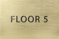 6" X4" Floor 5 Sign by ADACentralSigns