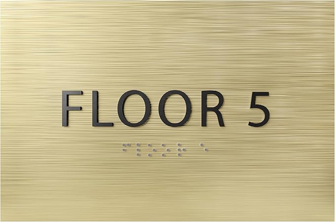 6" X4" Floor 5 Sign by ADACentralSigns