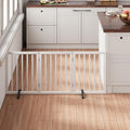 White 18-55" Wide Pet Gate, Bamboo Dog Gate by MinoKesper