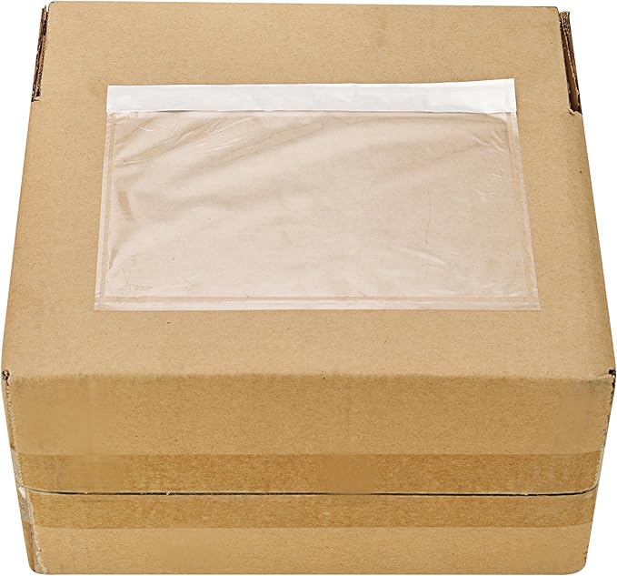 7.5" x 5.5" Shipping Label Sleeves, SJPACK Clear Adhesive Top Loading Packing - Image 3