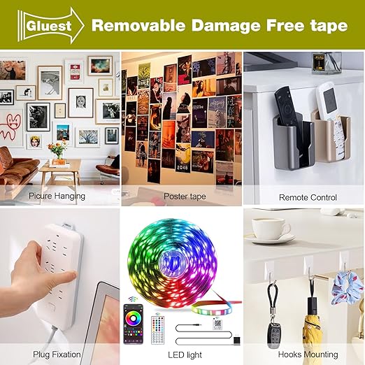 Removable Double Sided Tape for Walls, 1IN x 20FT Heavy Duty Mounting Tape - Image 6