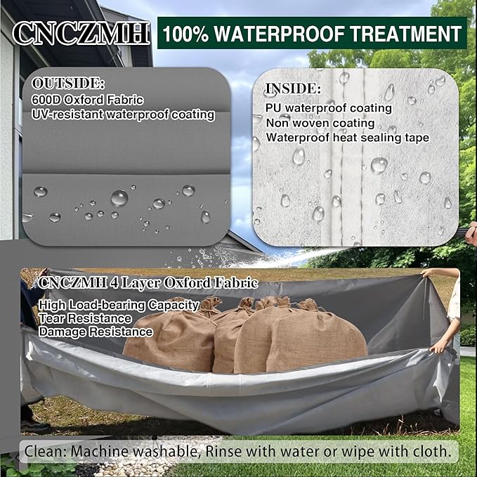 Square Heavy Duty Patio Table Covers Waterproof, 600D Outdoor Dining Table and - Image 4