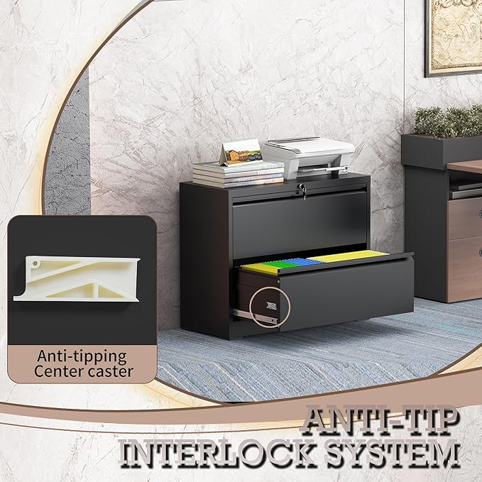 2 Drawer Lateral File Cabinet - Image 7