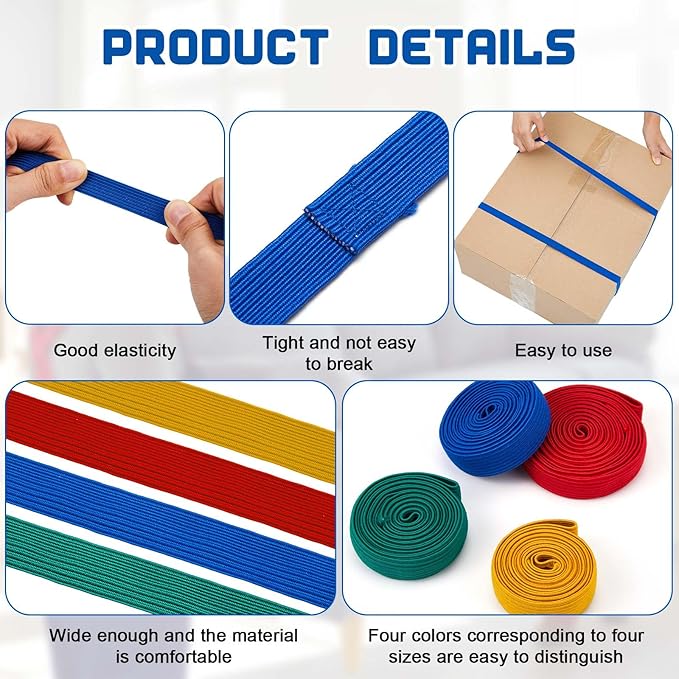 12 Pcs Extra Large 42" 36" 30" 25" Moving Rubber Bands - Image 4