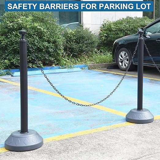 OrangeStar 6 Packs Traffic Delineator Post Cones, Expandable 40” Chain Safety - Image 4