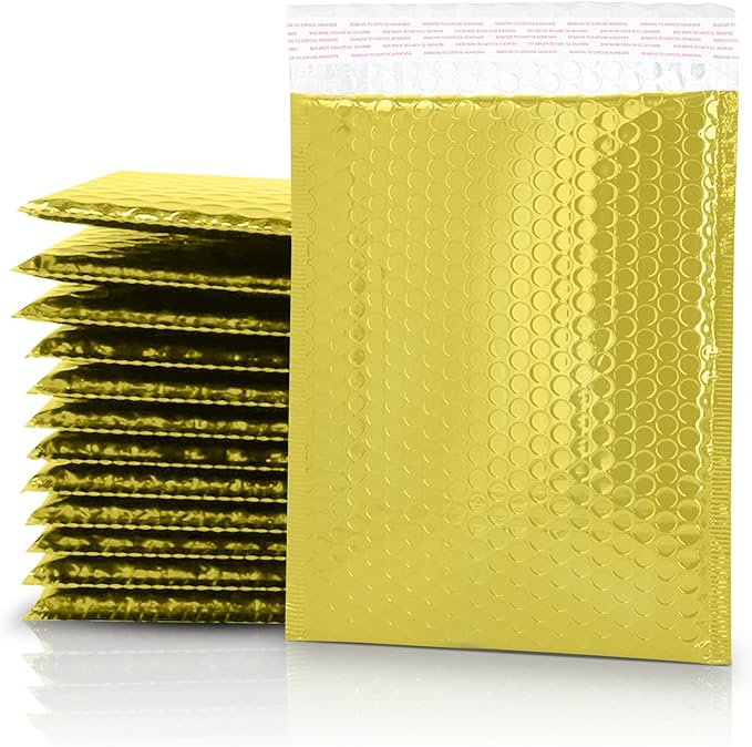 GGR Supplies Metallic Bubble Padded Envelope Mailers, 7.5 X 11 Inches, by GGRSupplies