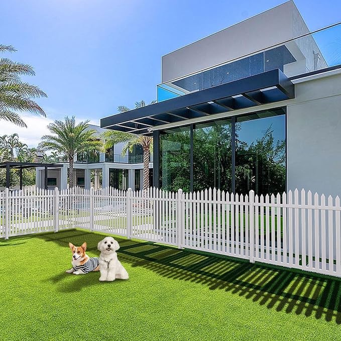 Patio Vinyl Fence 36" Hx84 L Outdoor White Picket Fence Panels Privacy by Patio