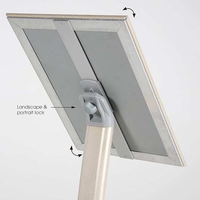 M&T Displays Curved Menu Board, 8.5x11 Inch Pedestal Sign Holder - Image 3