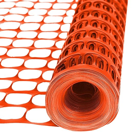 Houseables Plastic Mesh Fence, Construction Barrier Netting, 1 Roll, Garden - Image 8