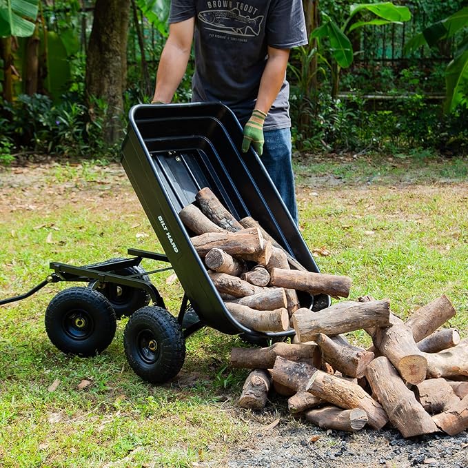 BILT HARD 600 lbs Poly Garden Dump Cart - Image 7
