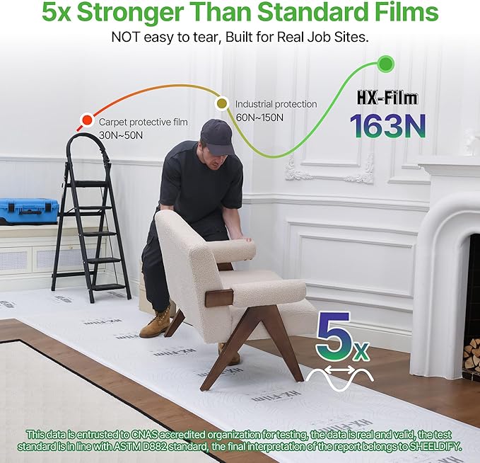 39" x50' Heavy-Duty Floor Protection | Construction Grade Carpet Protector | - Image 5
