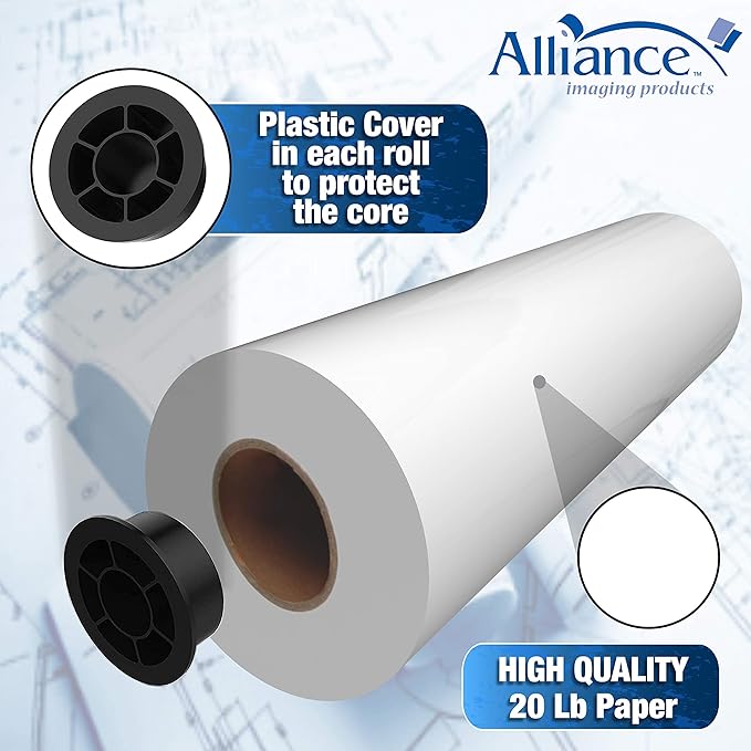 Alliance Wide Format Paper 30” x 500’ Rolls Bond Engineering 92 Bright 20lb - Image 7