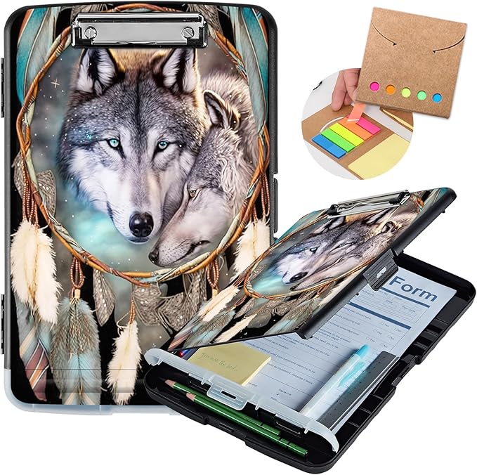 Clipboard with Storage, Heavy Duty Plastic Storage Clipboard with Low Profile by Unknown