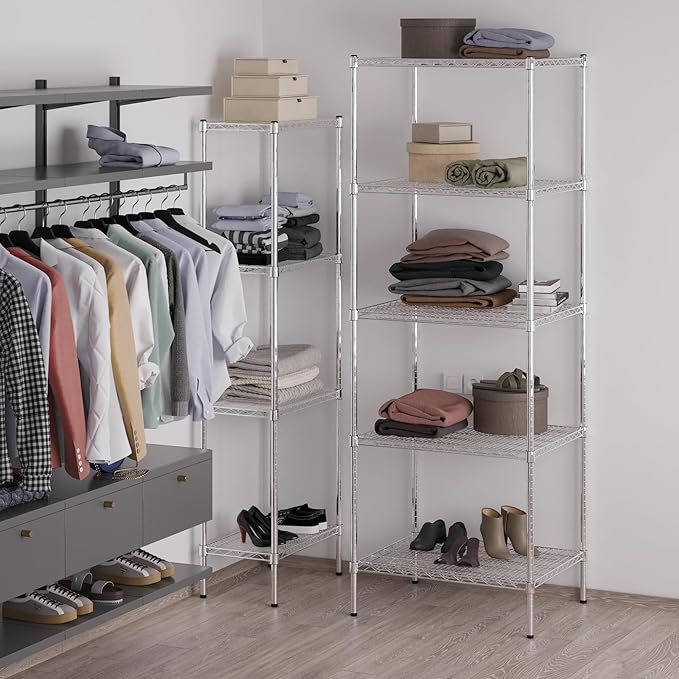 24" Deep x 30" Wide x 86" Height Wire Shelving Kit | 5-Tier | NSF Commercial - Image 5
