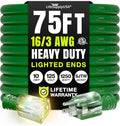 75ft Outdoor/Indoor Extension Cord 16/3 Gauge Heavy Duty 3 Prong SJTW, by LifeSupplyUSA