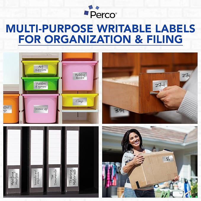 Perco Metallic Silver 3x5 Inch Perforated Sticker Labels — 500 Stickers Per - Image 4