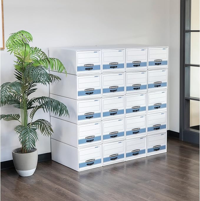 Bankers Box STOR/DRAWER STEEL PLUS Extra Space-Saving Filing Cabinet, Stacks up - Image 5