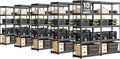 HOMEDANT 5 Tier Storage Shelves Adjustable Laminated Boltless Garage Metal by TheBestOrganizingSolution