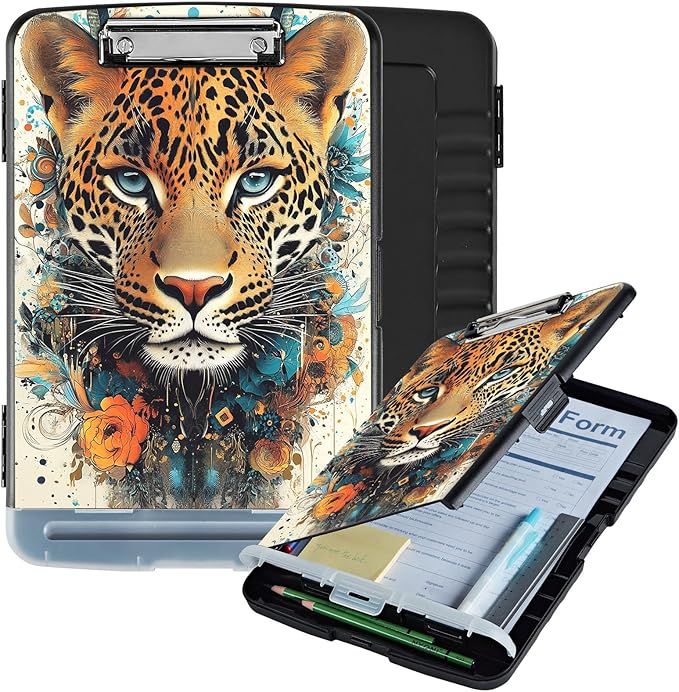 Clipboard with Storage Box & Pen Holder, Heavy Duty Clip Boards 8.5x11 by Unknown