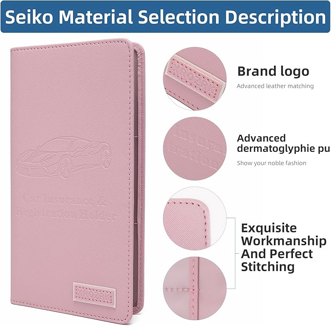 Car Registration and Insurance Holder Glove Box Folder-Premium Car Folder - Image 3
