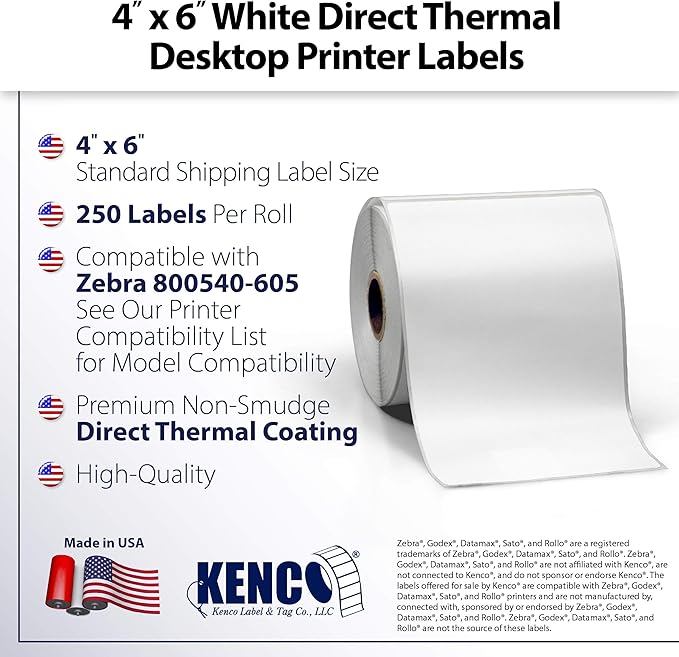 4" X 6" Direct Thermal Perforated Stickers Labels - Image 2