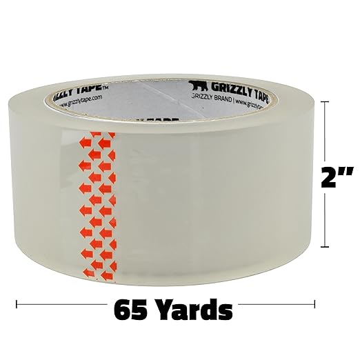 Grizzly Power Clear Packing Tape | Heavy Duty Packing Tape, 3 Inch Core | - Image 3
