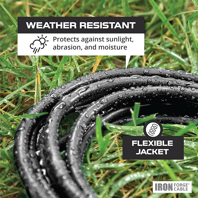 Iron Forge Cable 10 Gauge 10ft Lighted Outdoor Heavy Duty Extension Cord - 15 - Image 3