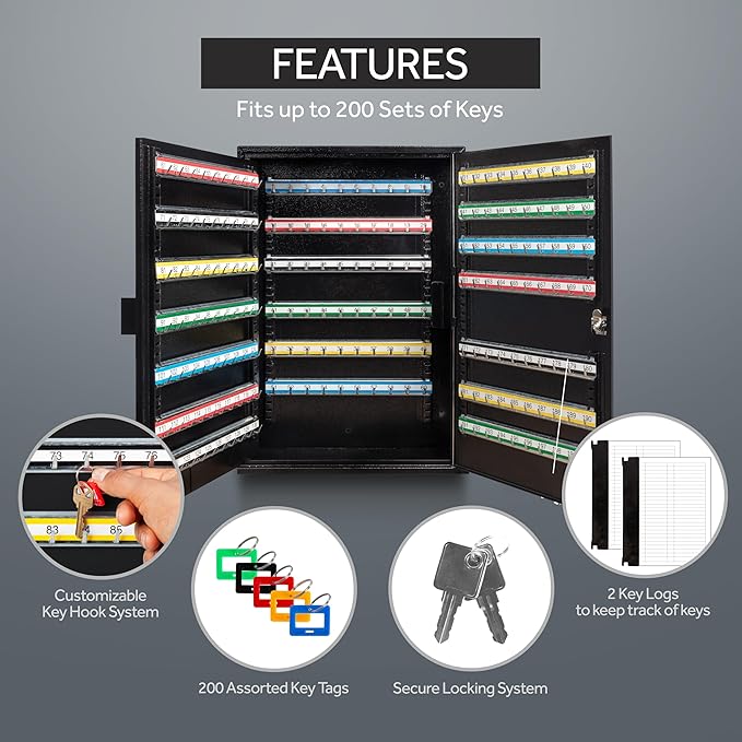 Durabox 200 Position Steel Key Cabinet - Image 3