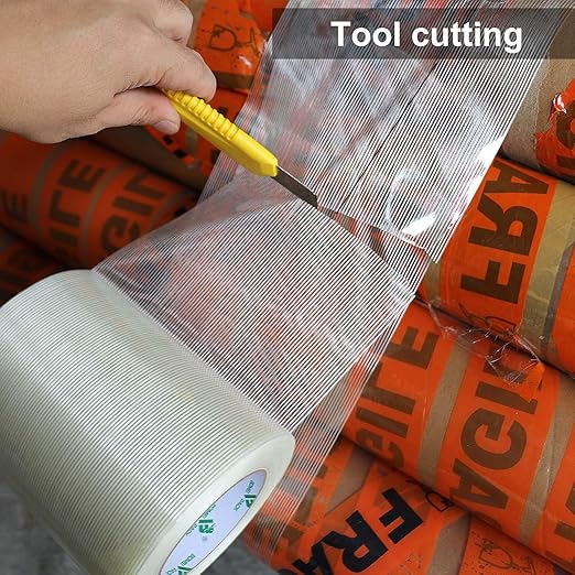 BOMEI PACK Wide Strapping Tape 6Inch, Heavy Duty Reinforced Packing Tape - Image 6
