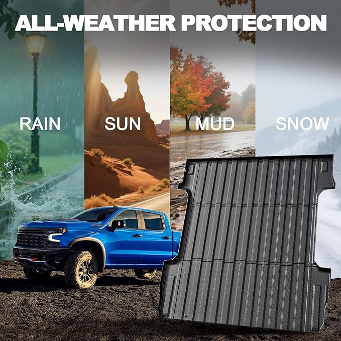 Truck Bed Mat Fit for 2019-2026 Chevy Silverado 1500 & Sierra 1500, 5.8FT All - Image 8