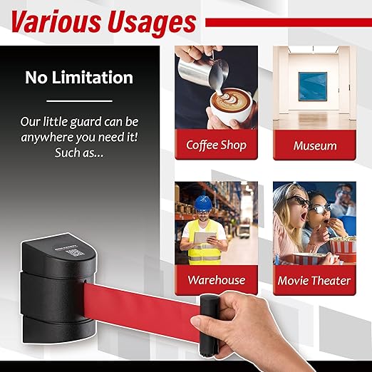DuraSteel Wall Mount Crowd Control Retractable Belt Barrier - Image 4