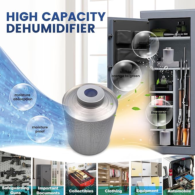 800 Gram Gun Safe Dehumidifier, 6 Pack of 1.77 LBS Rechargeable Dehumidifier - Image 8