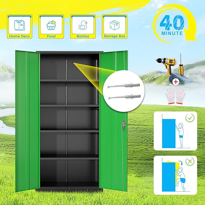Pataku Metal Storage Cabinet, File Cabinets - Image 7