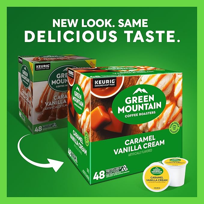 Green Mountain Coffee Roasters Caramel Vanilla Cream, Single-Serve Keurig K-Cup - Image 2